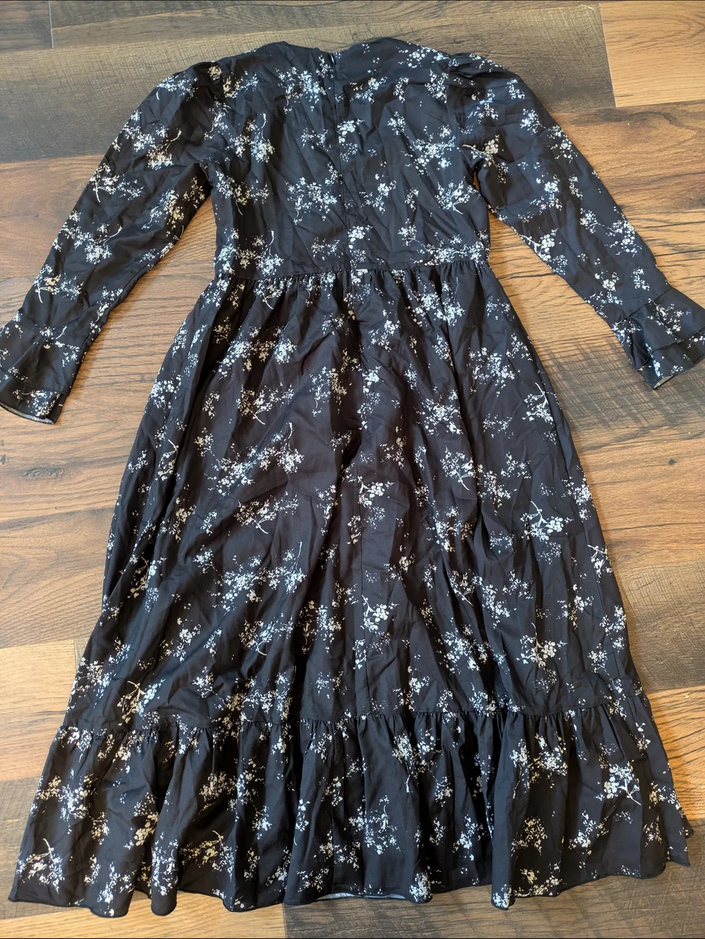 AFour NWT Modest Floral Tiered Maxi Dress 10 XS Cottagecore Whimsigoth Ruffle